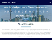 Tablet Screenshot of chinabio.com